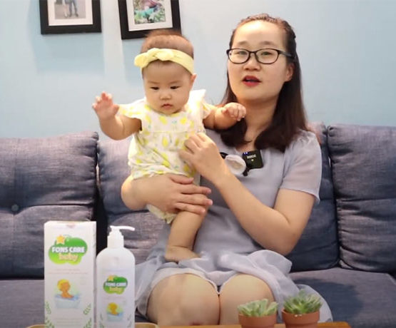Chị Trang – bé hết rôm sảy, hăm tã nhờ Fons Care Baby